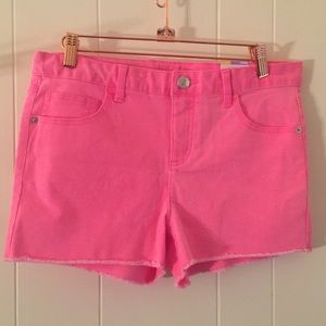 Justice Shorts Neon Pink Sz 16 plus New with Tags